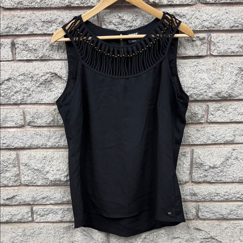 Point Zero Black Sleeveless Blouse